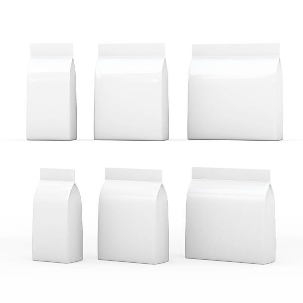White bag packaging for general products with clipping path