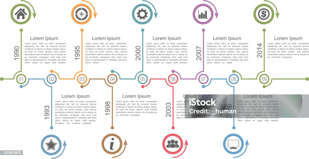 Timeline Infographics Timeline infographics design template, vector eps10 illustration Activity stock vector