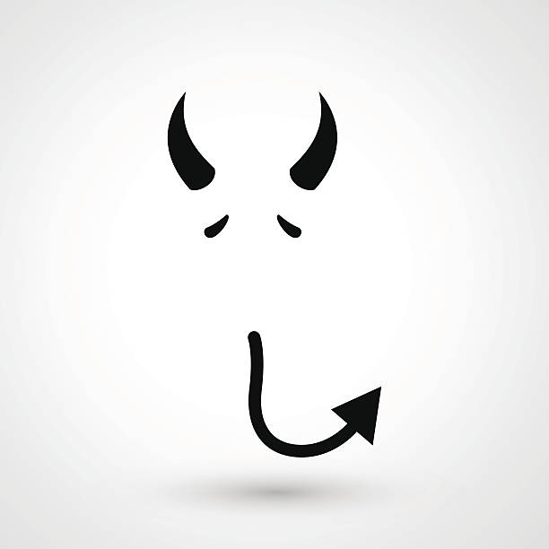 devil icon vector illustration of devil icon vector devils horn stock illustrations