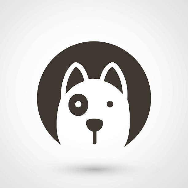 собака значок вектор - animal nose stock illustrations