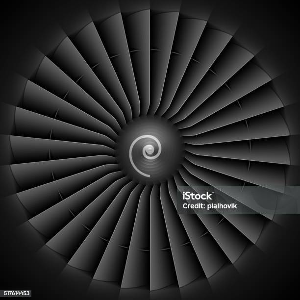 Ilustración de Motor De Hojas De Turbina De Chorro y más Vectores Libres de Derechos de Motor a reacción - Motor a reacción, Turbina, Avión