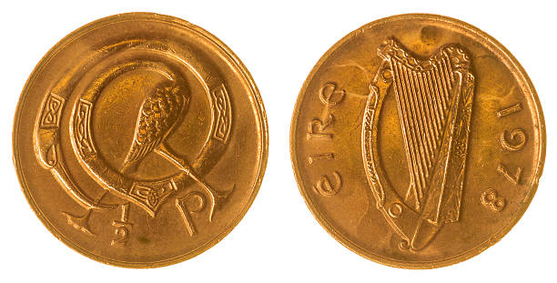 istock Half penny 1978 coin isolated on white background, Ireland 517614478