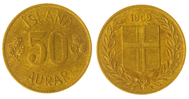 istock 50 aurar 1969 coin isolated on white background, Iceland 517614542