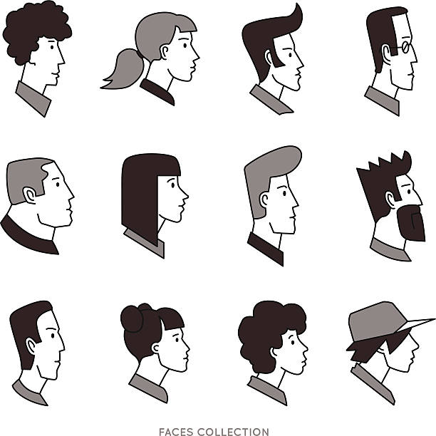 Collection Of Colored Flat Avatars With Different Human Heads Stock  Illustration - Download Image Now - iStock