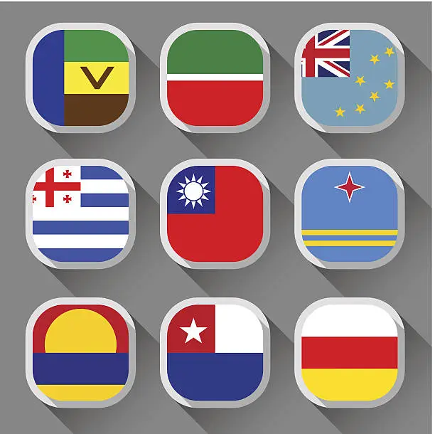 Vector illustration of Flags of the world