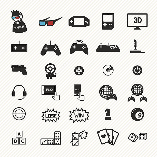 game icons set. illustration eps10 game icons set. illustration eps10 gambling icon stock illustrations