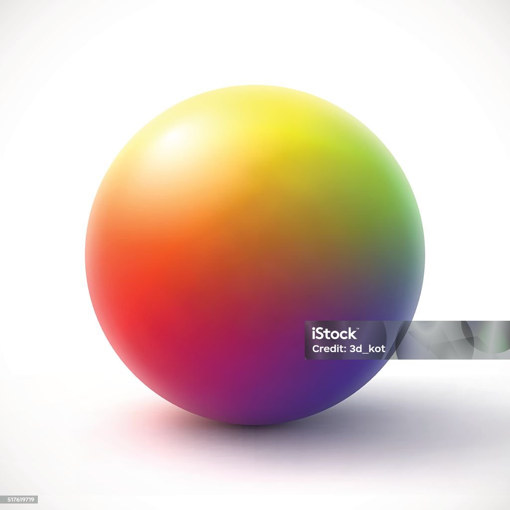 Isphere Color Colorful Sphere On White Background Stock Illustration - Download Image ...