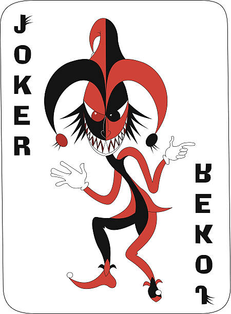 Joker card vector art illustration