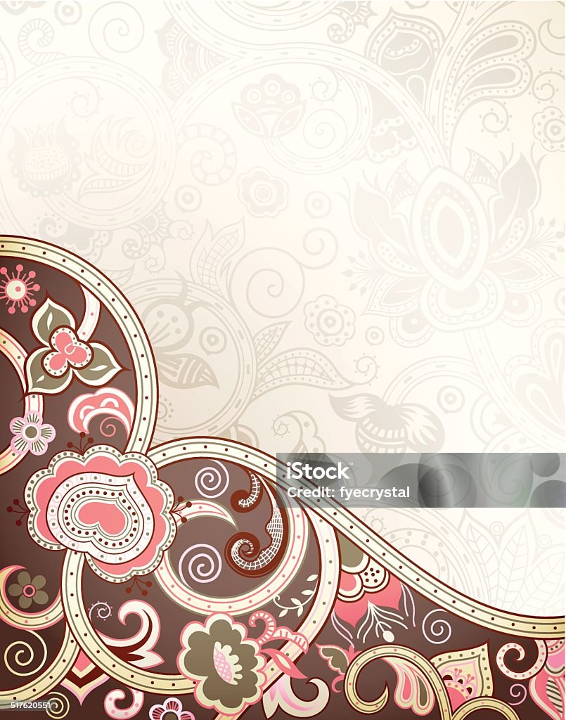 Abstract Floral Curve Illustration of abstract floral background in asia style. Abstract stock vector