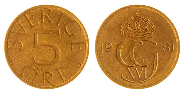 istock 5 ore 1981 coin isolated on white background, Sweden 517625218