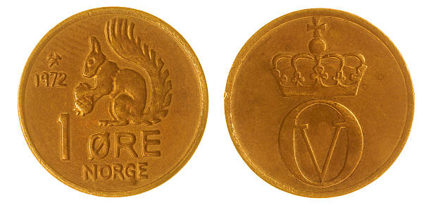 istock 1 ore 1972 coin isolated on white background, Norway 517625434