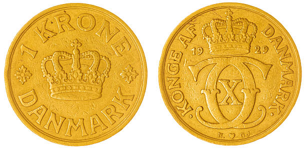 istock krone 1929 coin isolated on white background, Denmark 517626470