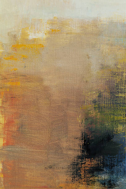 Abstract painted blue  and ocher art backgrounds.