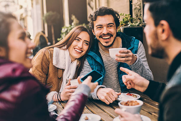 istock Group of friends talking and laughing 517629024