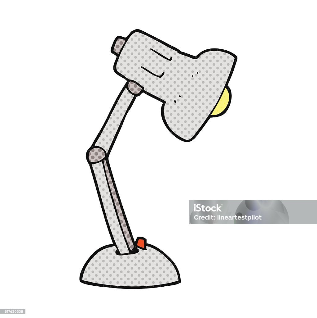 cartoon desk lamp freehand drawn cartoon desk lamp Adjustable stock vector