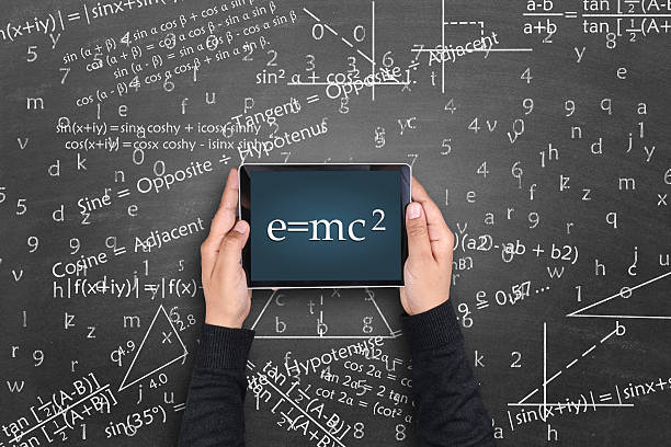 アインシュタイン式 e =mc2 デジタルタブレットに - mc2 ストックフォトと画像