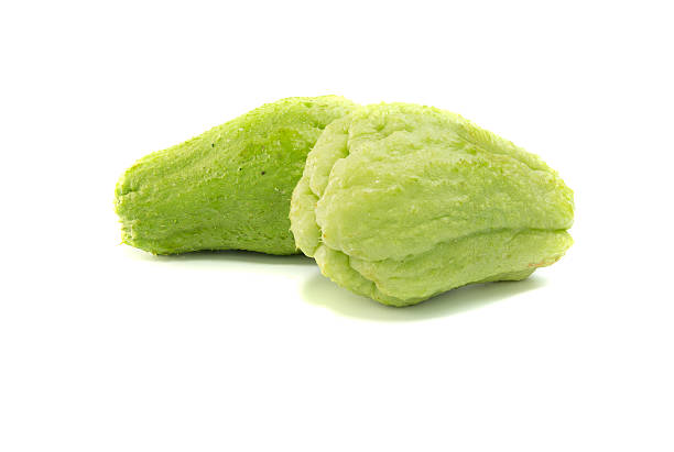 istock Isolated fresh green chayote with white background 517637944