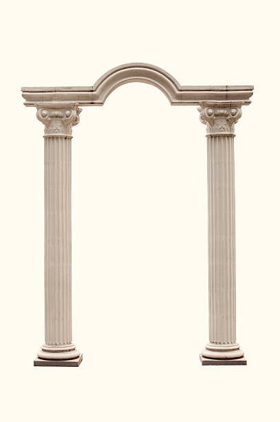 istock arch of the columns on a white background 517640575