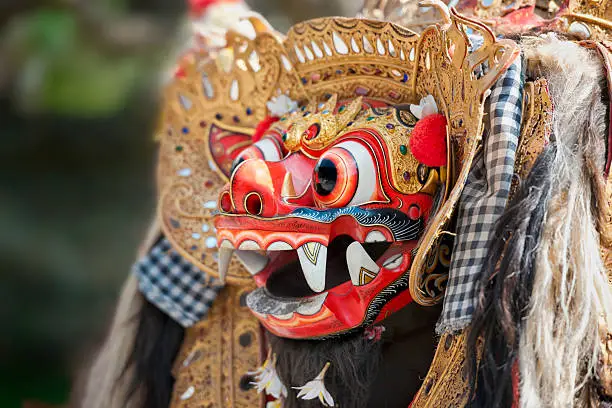 Photo of Mythological Barong Head of the Traditional Balinese Dance