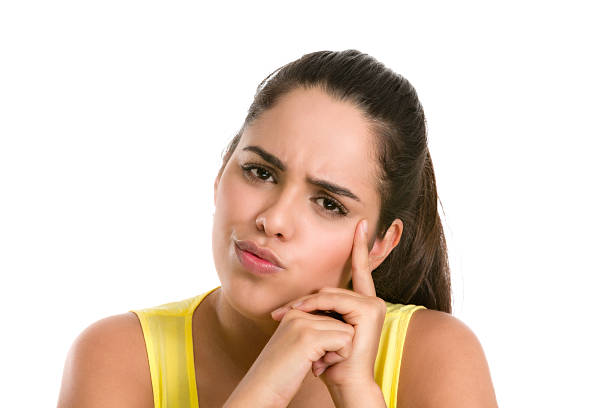istock Pensive Hispanic young woman thinking og the options, uncertainty 517641513