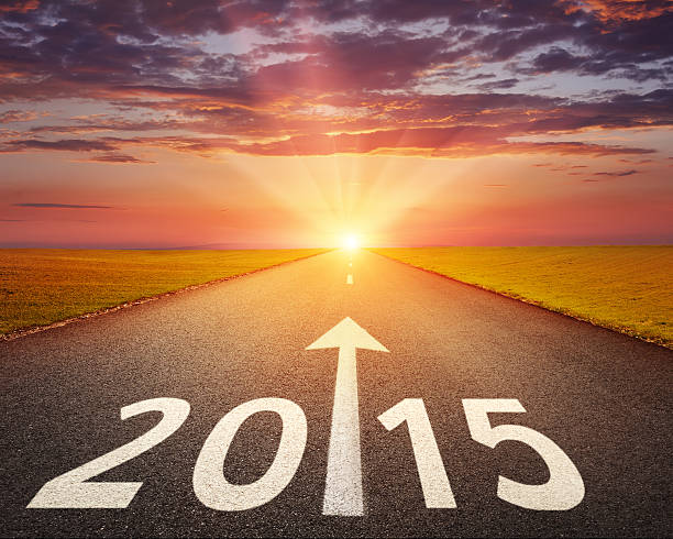 istock Driving on an empty road to 2015 517642301