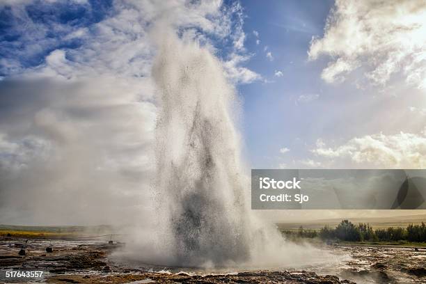 Geyser Strokkur Iceland Stock Photo - Download Image Now - Beauty In Nature, Erupting, Exploding