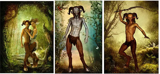 Satyr themed Fantasy Illustrations