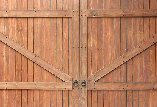 istock Ancient wooden door 517644369
