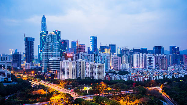 istock Modern City at Dusk,shenzhen 517654052