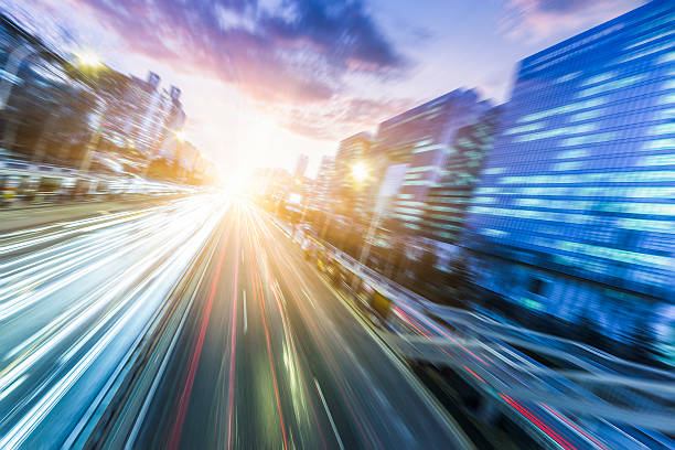 istock Illuminated Skyscrapers and City Streets in Beijing 517654998