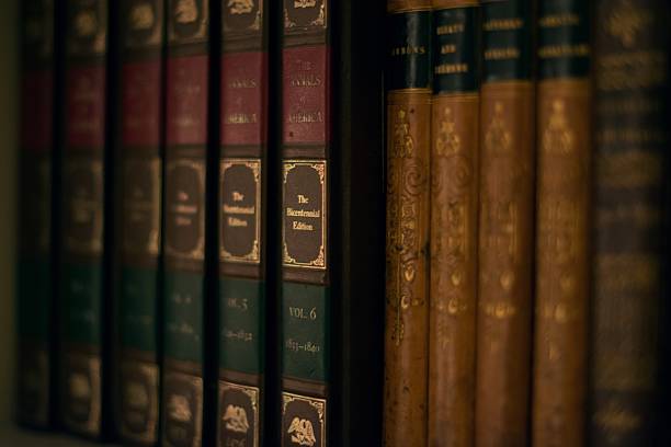 istock Row of books on bookshelf. 517655332