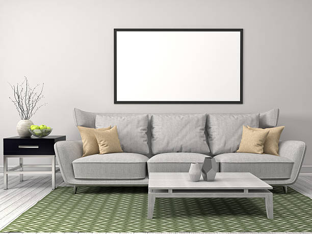istock Mock up blank poster on the wall 517657476