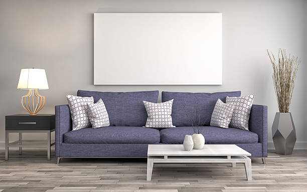 istock Mock up blank poster on the wall 517657836