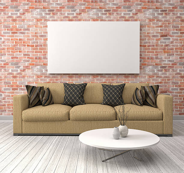 istock Mock up blank poster on the wall 517660642