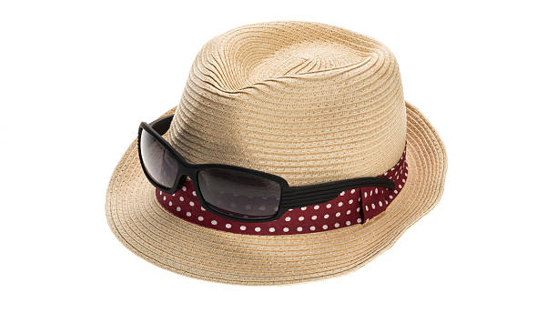 istock Straw sun hat and sunglasses 517661670