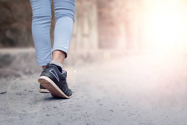 istock Woman jeans and sneaker shoes 517661698