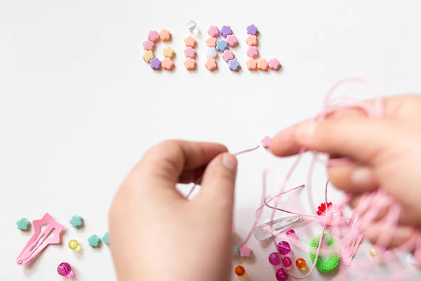 istock Little girl accessories creation set 517664050