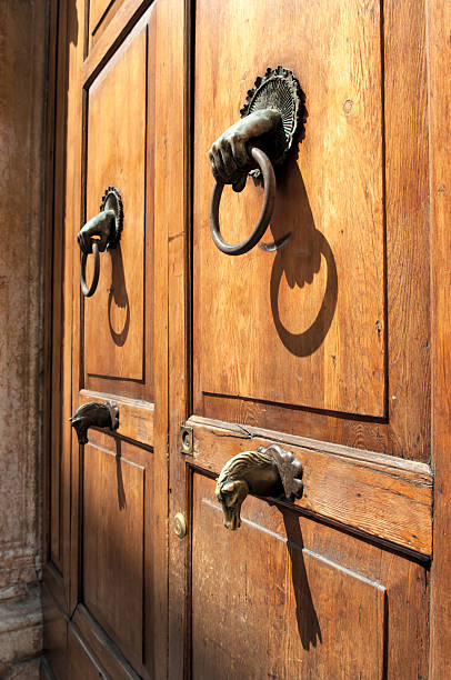 istock Old doorknobs, doorknockers and handles 517664384