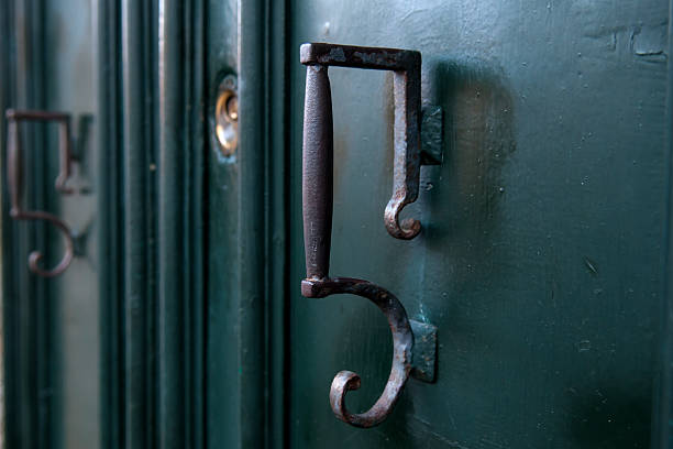 istock Old doorknobs, doorknockers and handles 517664784