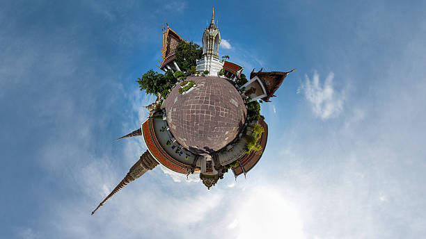 istock Thai temple 360 degree little planet 517665372
