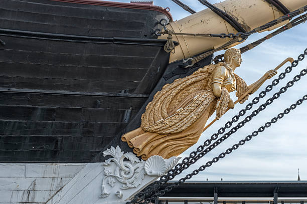 Frigate Jutland Figurehead Figurehead of Fregate juland from 1860 figurehead stock pictures, royalty-free photos & images