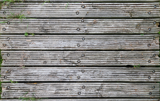 Series of planks in wooden jetty