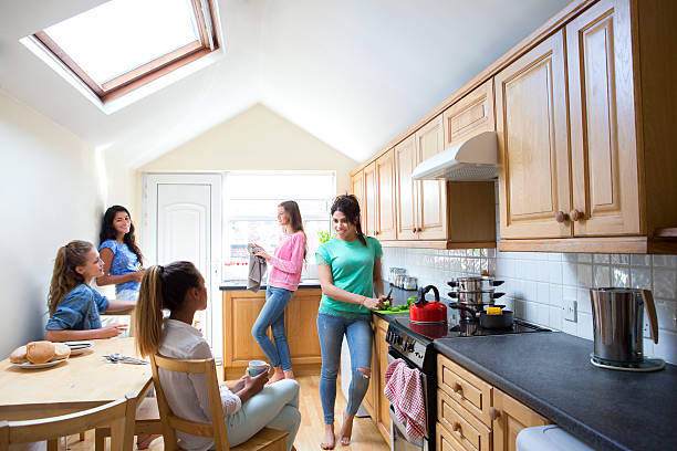 istock Young Female Students in the Kitchen 517673385