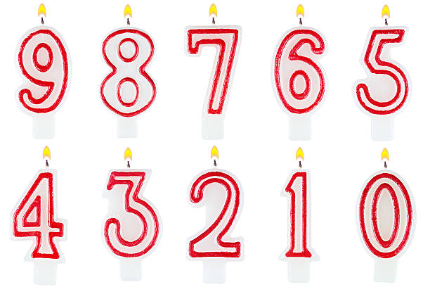 istock Birthday candles number set isolated on white background 517673635