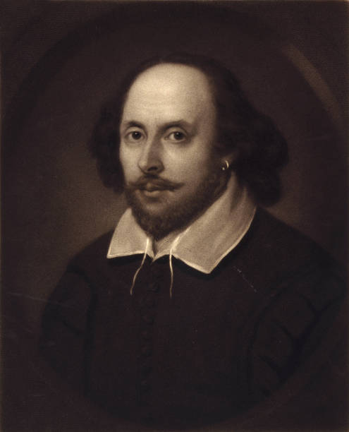 ilustraciones, imágenes clip art, dibujos animados e iconos de stock de retrato de william shakespeare - william shakespeare fotos