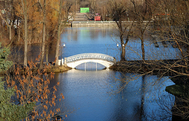 istock Bridge across the pond in the park 517673791