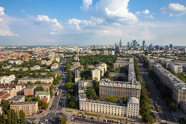 istock Warsaw aerial view 517675303