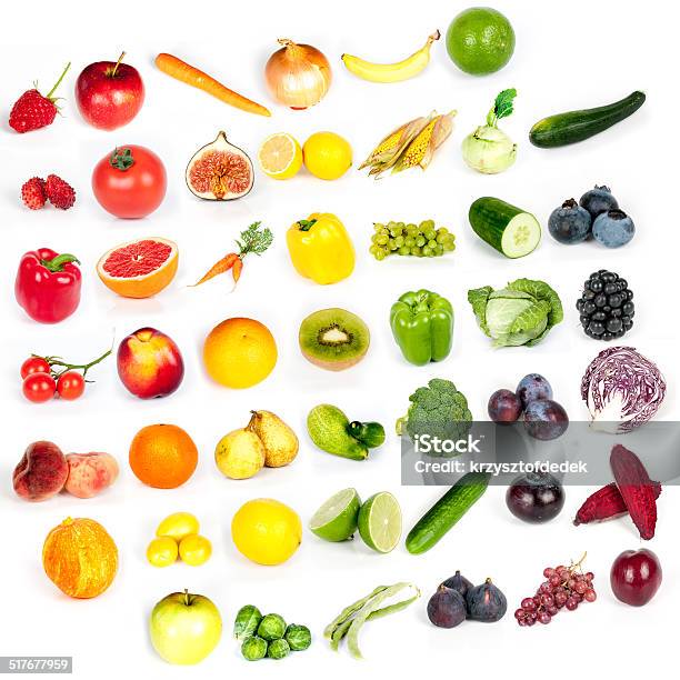 Fruits And Vegetables Stock Photo - Download Image Now - Alphabet, Beet, Berry Fruit