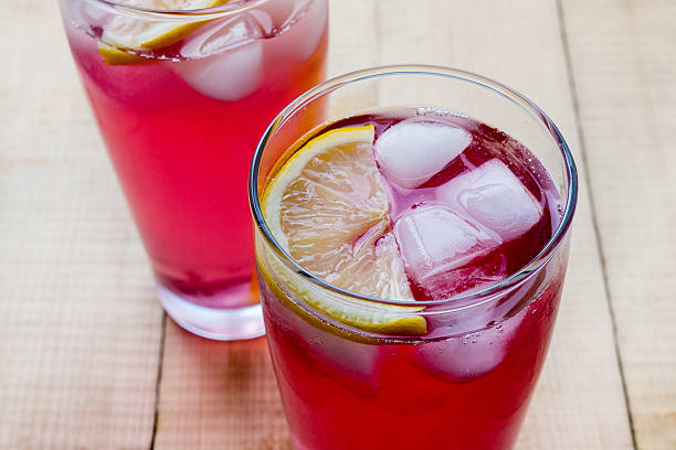 istock Two glasses with cool juice and lemon 517678774