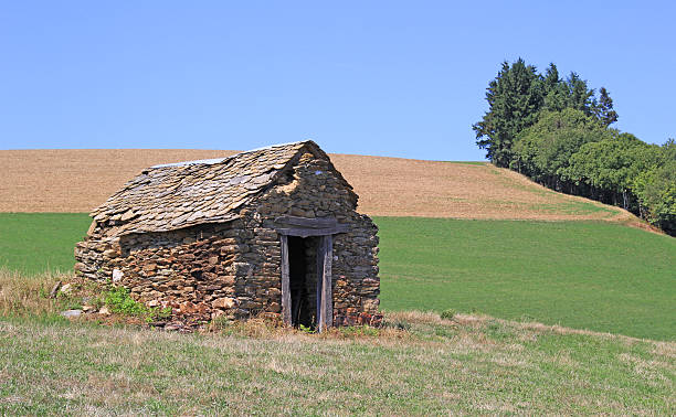istock Abandoned house in a field. 517679766